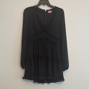Miami Black Ruffled Dress